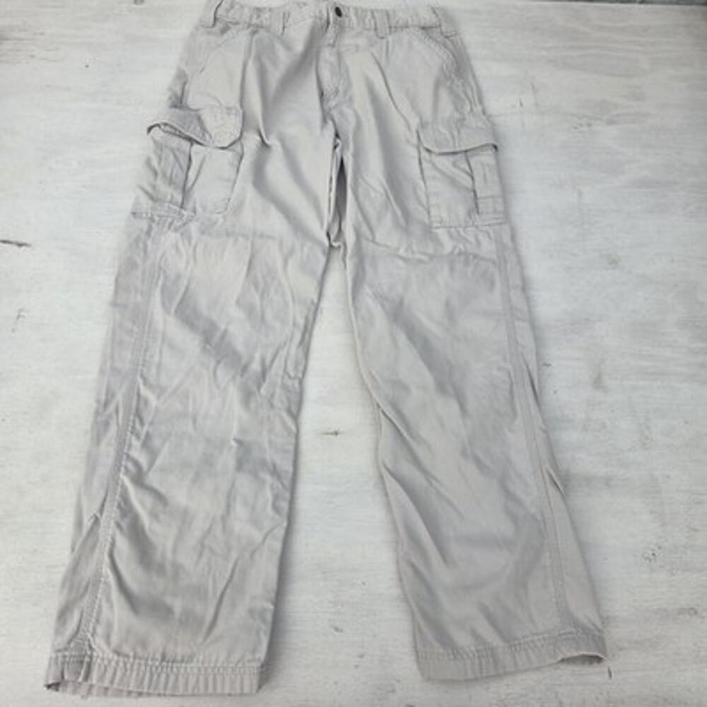 Carhartt Cargo Pants Mens 36x33 Khaki Beige Canvas Utility Work